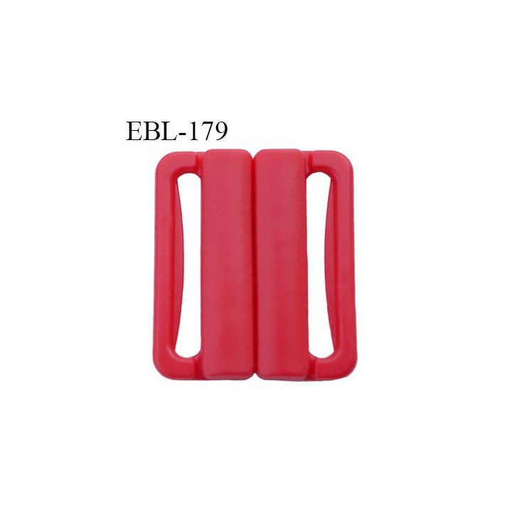 boucle clip 15 mm attache réglette pvc spécial maillot de bain couleur rouge  largeur intérieur 15 mm  haut de gamme