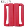 boucle clip 15 mm attache réglette pvc spécial maillot de bain couleur rouge largeur intérieur 15 mm haut de gamme