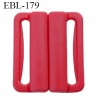 boucle clip 15 mm attache réglette pvc spécial maillot de bain couleur rouge  largeur intérieur 15 mm  haut de gamme