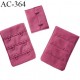 Agrafe attache 38 mm rallonge extension de soutien gorge 3 rangés 2 crochets largeur 38 mm hauteur 55 mm couleur rouge