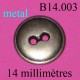 bouton 14 mm en métal 2 trous diamètre 14 millimètres