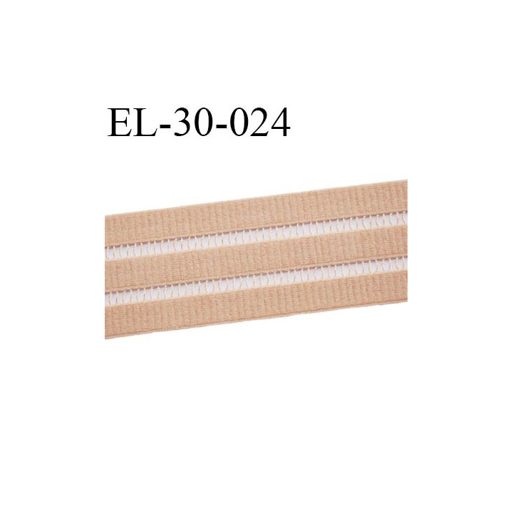 Elastique 30 mm plat belle qualité couleur chair très doux  bonne élasticité  largeur 30 mm prix au mètre