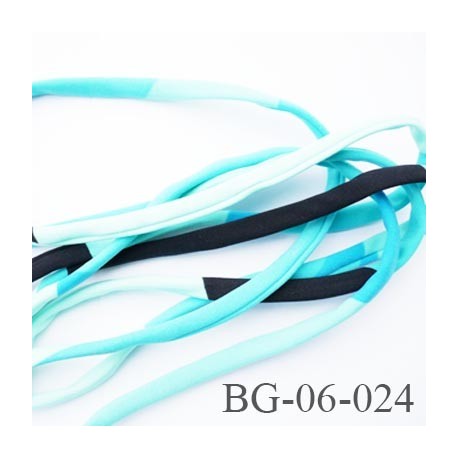 Cache Armature et baleine 6 mm underwire casing galon couleur bleu noir vert lycra extensible diamètre 6 mm haut de gamme