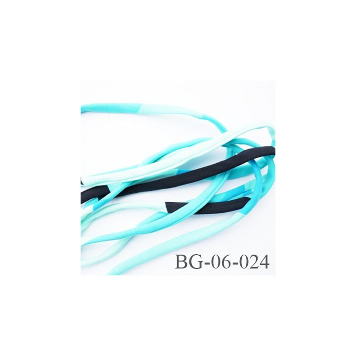 Cache Armature et baleine 6 mm underwire casing galon couleur bleu noir vert lycra extensible diamètre 6 mm  haut de gamme