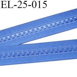 Elastique 24 mm bretelle et lingerie et autre très belle qualité 30 % d'élasticité couleur bleu largeur 24 mm prix au mètre