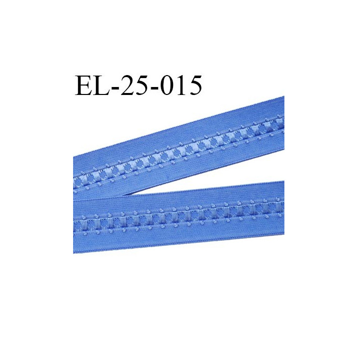 Elastique 24 mm bretelle et lingerie et autre très  belle qualité  30 % d'élasticité couleur bleu largeur 24 mm prix au mètre
