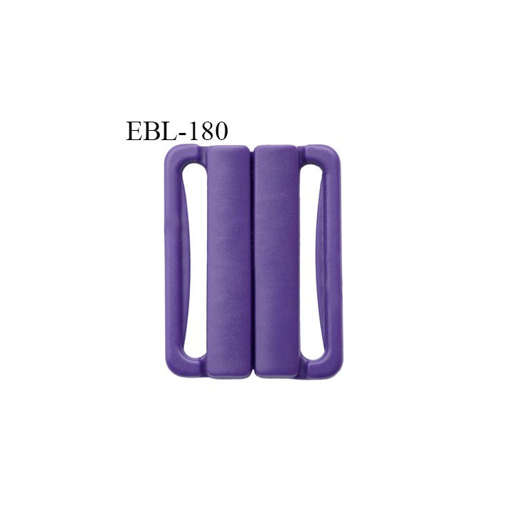 boucle clip 25 mm attache réglette pvc spécial maillot de bain couleur violet foncé  largeur intérieur 25 mm haut de gamme