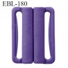 boucle clip 25 mm attache réglette pvc spécial maillot de bain couleur violet foncé largeur intérieur 25 mm haut de gamme