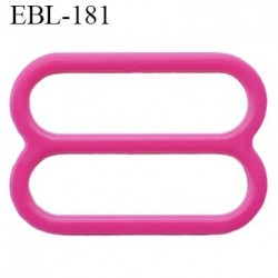 réglette 18 mm de réglage de bretelle soutien gorge en pvc fushia largeur intérieur 18 mm hauteur 16 mm largeur extérieur 22 mm