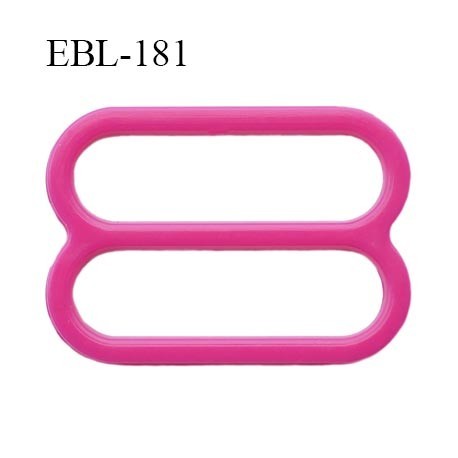 réglette 18 mm de réglage de bretelle soutien gorge en pvc fushia largeur intérieur 18 mm hauteur 16 mm largeur extérieur 22 mm