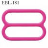 réglette 18 mm de réglage de bretelle soutien gorge en pvc fushia largeur intérieur 18 mm hauteur 16 mm largeur extérieur 22 mm