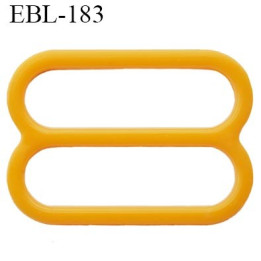 réglette 18 mm de réglage bretelle soutien gorge en pvc orange clair  largeur intérieur 18 mm hauteur 16 mm largeur exté 22 mm