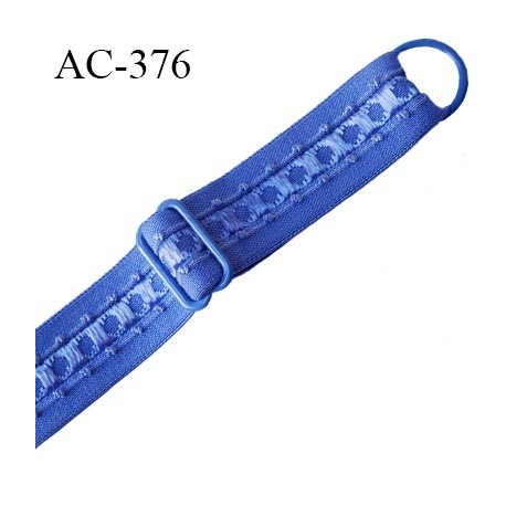 bretelle 19 mm lingerie SG couleur bleu et intérieur brillant largueur 19 mm longueur 35 cm très haut de gamme prix à la pièce