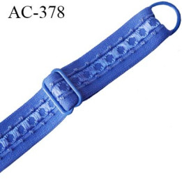 bretelle 16 mm lingerie SG couleur bleu et intérieur brillant largueur 16 mm longueur 40 cm  très haut de gamme prix à la pièce