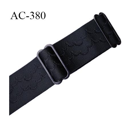 bretelle 16 mm lingerie SG couleur noir avec motif largeur 16 mm longueur 40 cm très haut de gamme prix à la pièce