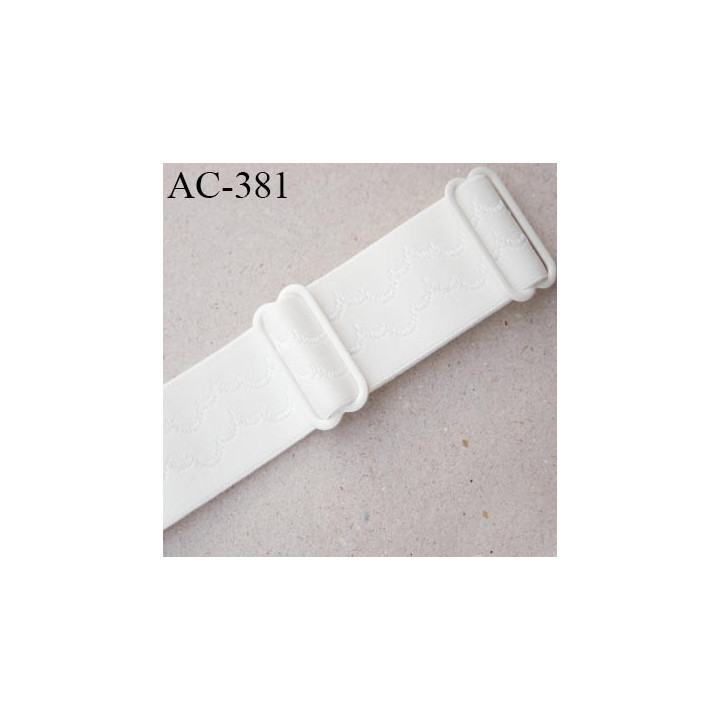 bretelle 19 mm lingerie SG couleur naturel écru avec motif largeur 19 mm longueur 35 cm très haut de gamme prix à la pièce