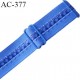 bretelle 24 mm lingerie SG couleur bleu et intérieur brillant largueur 24 mm longueur 35 cm très haut de gamme prix à la pièce