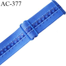 bretelle 24 mm lingerie SG couleur bleu et intérieur brillant largueur 24 mm longueur 35 cm  très haut de gamme prix à la pièce