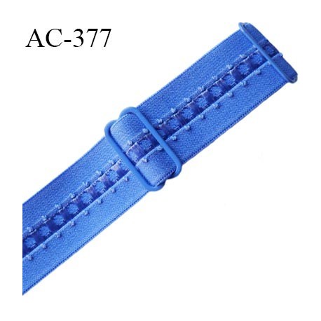 bretelle 24 mm lingerie SG couleur bleu et intérieur brillant largueur 24 mm longueur 35 cm très haut de gamme prix à la pièce