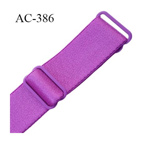 bretelle 24 mm lingerie SG couleur fushia freesia brillant largueur 24 mm longueur 40 cm très haut de gamme prix à la pièce