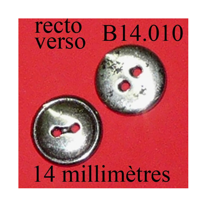 bouton 14 mm en métal avec des éclats de peinture noir superbe  14 millimètres