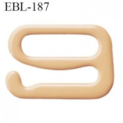 Crochet métal 10 mm plastifié couleur chair largeur intérieur de passage de bretelle 10 mm hauteur 9.5 mm haut de gamme