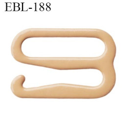 Crochet métal 10 mm plastifié couleur chair largeur intérieur de passage de bretelle 10 mm haut de gamme hauteur 8.5