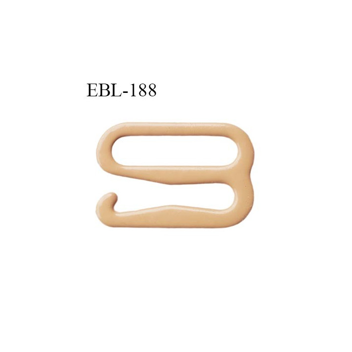 Crochet métal 10 mm plastifié couleur chair largeur intérieur de passage de bretelle 10 mm haut de gamme hauteur 8.5