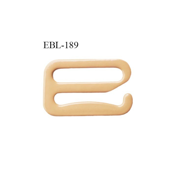Crochet métal 12 mm plastifié couleur chair largeur intérieur de passage de bretelle 12 mm haut de gamme