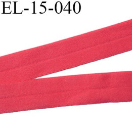 élastique pré plié 15 mm couleur rouge haut de gamme  largeur 15 mm prix au mètre