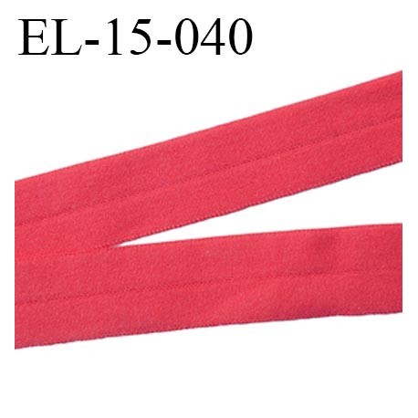 élastique pré plié 15 mm couleur rouge haut de gamme largeur 15 mm prix au mètre