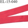élastique pré plié 15 mm couleur rouge haut de gamme largeur 15 mm prix au mètre