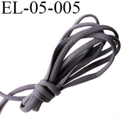 Cordon élastique 5 mm ou Cache Armature  underwire casing galon couleur gris lycra extensible diamètre 5 mm  haut de gamme