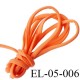 Cordon élastique 5 mm ou Cache Armature underwire casing galon couleur orange lycra extensible diamètre 5 mm haut de gamme