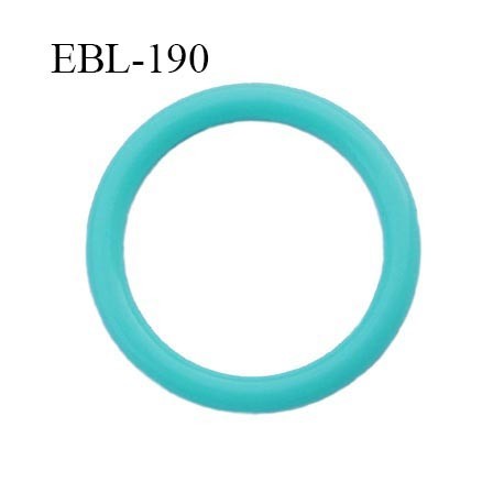 anneau de réglage 17 mm en pvc couleur vert lagon diamètre intérieur 17 mm diamètre extérieur 22 mm épaisseur 2.5 mm