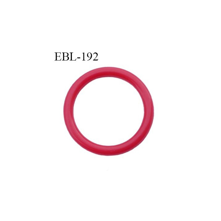 anneau 17 mm en pvc  couleur rouge diamètre intérieur 17 mm diamètre extérieur 22 mm épaisseur 2.5 mm
