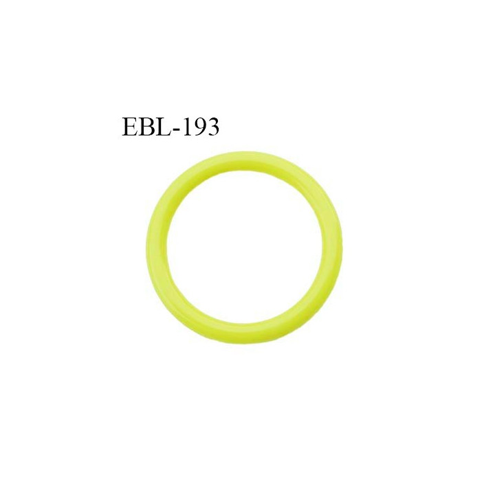 anneau 17 mm en pvc  couleur jaune vert anis diamètre intérieur 17 mm diamètre extérieur 22 mm épaisseur 2.5 mm
