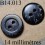 bouton 14 mm couleur noir marbré avec des petits éclat gris 2 trous 14 millimètres