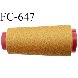 CONE de 2000 m fil polyester fil n° 120 couleur ocre longueur de 2000 mètres bobiné en France