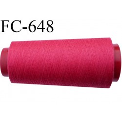 CONE de 2000 m fil polyester fil n° 120 couleur fushia longueur de 2000 mètres bobiné en France