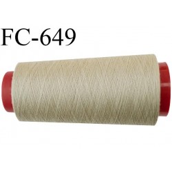 CONE de 5000 m fil polyester fil n° 120 couleur mastic longueur de 5000 mètres bobiné en France
