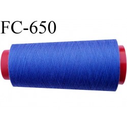 CONE de 2000 m fil polyester fil n° 120 couleur bleu longueur de 2000 mètres bobiné en France