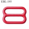 barrette réglette 6 mm de réglage de bretelle soutien gorge en métal laqué rouge brillant largeur intérieur 6 mm