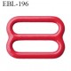barrette réglette 9 mm de réglage de bretelle soutien gorge en métal laqué rouge brillant largeur intérieur 9 mm