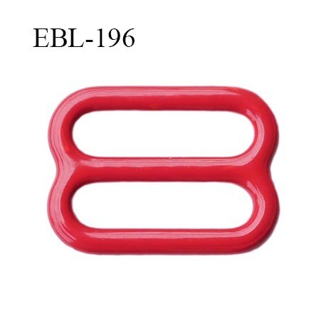 barrette réglette 9 mm de réglage de bretelle soutien gorge en métal laqué rouge brillant largeur intérieur 9 mm