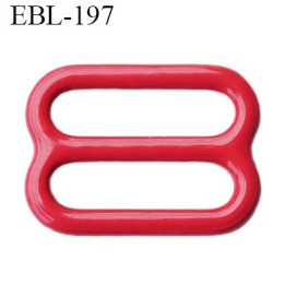 barrette réglette  10 mm de réglage de bretelle  soutien gorge en métal laqué rouge brillant   largeur intérieur 10 mm