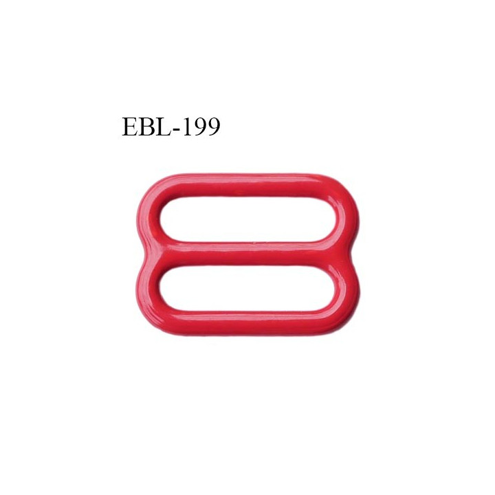 barrette réglette  12 mm de réglage de bretelle  soutien gorge en métal laqué rouge brillant   largeur intérieur