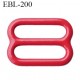 barrette réglette 12 mm de réglage de bretelle soutien gorge en métal laqué rouge brillant largeur intérieur 12 mm