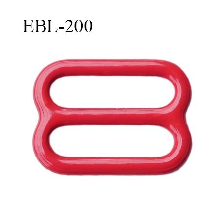 barrette réglette 12 mm de réglage de bretelle soutien gorge en métal laqué rouge brillant largeur intérieur 12 mm