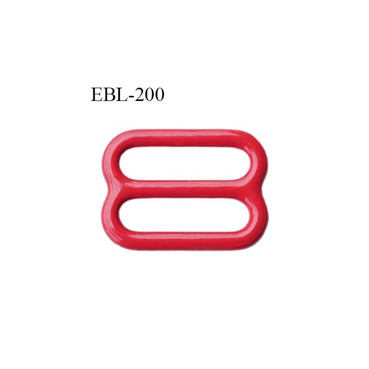barrette réglette  12 mm de réglage de bretelle  soutien gorge en métal laqué rouge brillant   largeur intérieur 12 mm